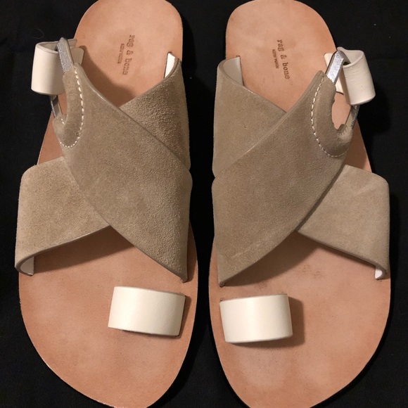 rag & bone August Croc Embossed Sandal, 37.5 - Picture 3 of 6